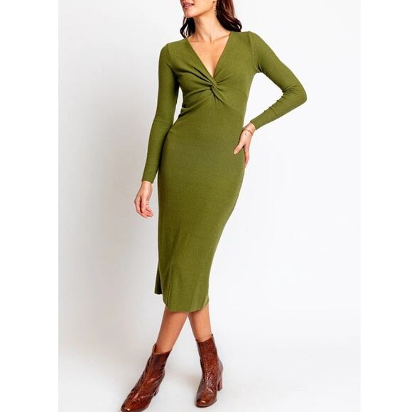 Nation Ltd Phedra Twisted Dress in Saguaro NWT - Picture 1 of 9